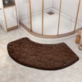 thumbnail image 3 of LEHOZIHEQ Corner Anti Slip Shower Mat, Curved Shower Mat for Corner Shower, Machine Washable Fan-Shaped Bathroom Carpet Rugs for Quadrant Shower Stall, 3 of 5