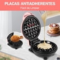 thumbnail image 3 of Mini Máquina para Hacer Waffles, Keto Chaffle Maker con Diseño Compacto, Fácil de Limpiar, Superficie Antiadherente, Plancha para Gofres Pequeña, Perfecta para Desayuno Postre Sándwich, 4 Pulgadas, 3 of 5
