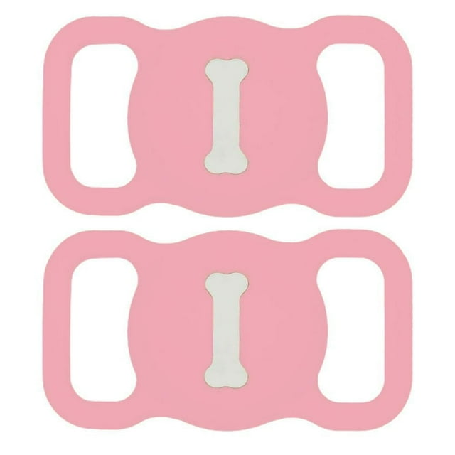 2Pcs Silicone Protective Holder Portable Anti-Lost Tracker Cover Compatible for AirTag and Pet Collar