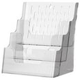 thumbnail image 1 of Soporte para folletos de pared o mostrador, transparente, con múltiples bolsillos, 1 of 6