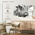 thumbnail image 4 of Elephant Stock Long Haired Cow Wall Art - Horizontal Multi Panel Canvas - Living Room Wall Decor - Animal Multi Panel - Gray And White Decor - 68" x 42", 4 of 4