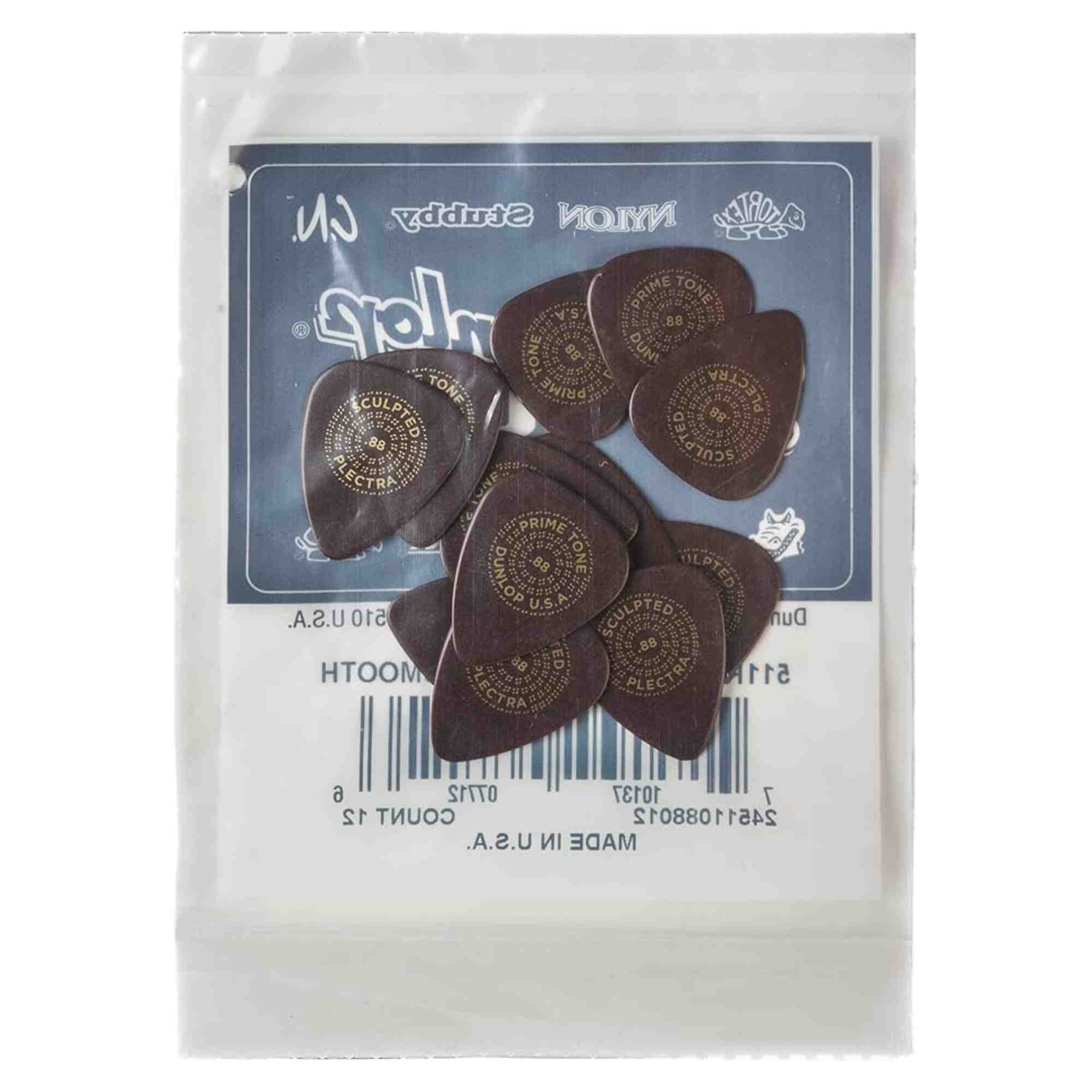 Dunlop Primetone Standard Sculpted Plectra - 0.88mm Gauge - 12 Pack