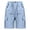 Sky Blue, variant on Grblisyd Shorts for Girls Summer Solid Color Elastic High Waist Cargo Drawstring Bermuda with Pockets Teen Kids Casual Knee