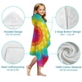 thumbnail image 7 of Colorful Tie Dye Mandala Pattern Hooded Bath Towel，50"x30" for Ages 3 To 12 Kids, Quick Dry Lightweight Soft Microfiber Hood Beach Towel Cover Up for Kids, 7 of 7