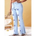 thumbnail image 2 of Jeans Talla Extra Estampado Mariposa Rosegal  Vaqueros de talla grande, 2 of 5