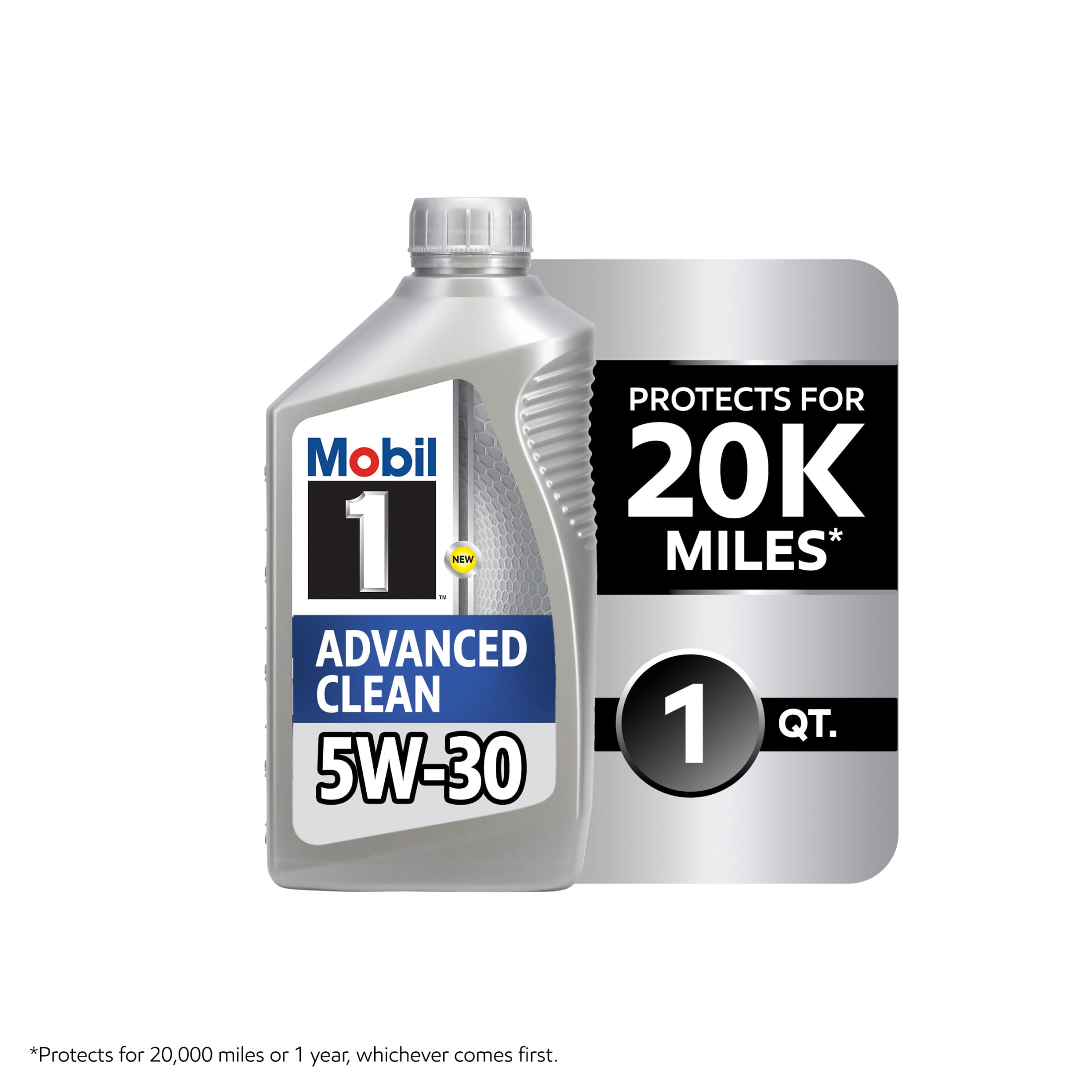 Mobil 1 Advanced Clean Full Synthetic Motor Oil 5W-30, 1 Quart