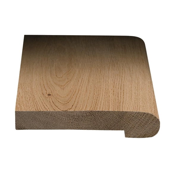 Stair Nosing - 9/16" Thick x 2-3/8" Wide x 78" Long Solid Wood European White Oak - For Flooring Color Latte
