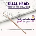onhuon dual head spring ear cleaner ear pick spoon wax removal care