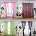 thumbnail image 1 of MTBLYS Christmas Window Curtain Set 2 Panels 55.1X39.4 Inches Polyester Snowflake Pattern Holiday Decor for Living Room Bedroom, 1 of 9