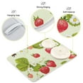 thumbnail image 4 of Bees Strawberry Daisy Leaves Dish Drying Mat Microfiber Kitchen Pad Large Counter Absorbent Dish Mats Drainer Rack 16"x18", 4 of 7