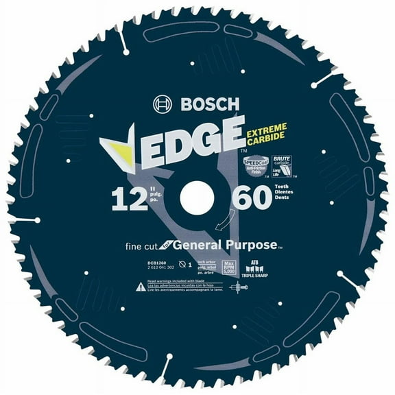 Bosch-DCB1260 12 In. 60 Tooth Edge Circular Saw Blade for Fine Finish