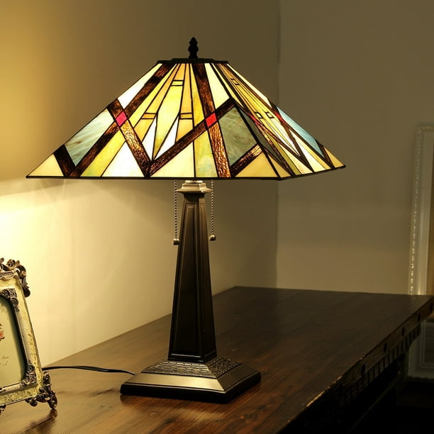 Chloe Tiffany Style Mission Design 2-light Blackish Bronze Table Lamp ...