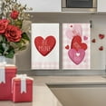 thumbnail image 4 of qefuia Red Sugar Heart Love Valentine''s Kitchen Towels Dish Towels, 18x26 Inch Farmhouse Anniversary Wedding Decoration Hand Towels Set of 2, 4 of 6