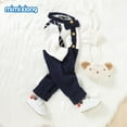 thumbnail image 2 of Baby Romper 100%Cotton Knitted Newborn Boy Jumpsuit Outfit Fashion Tie Infant Toddler Clothing Girl Suspenders One Piece Overall, 2 of 7