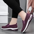thumbnail image 4 of Eltusu Women Comfort Flat Shoes, Closed Toe Breathable No Slip Soft Bottom Mesh Shoes Purple Size 9.5, 4 of 8