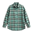 thumbnail image 5 of Enjoytime Womens Button Down Shirt Plaid Collared Long Sleeve Tops Fall Fashion Business Casual Blouses, 5 of 7