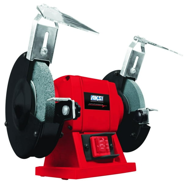 Esmeriladora de Banco Aksi 150W 5 Pulgadas Profesional con Soporte de Trabajo Ajustable EBANC-B-5-150-AK