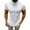 White, variant on Men Casual Spring Summer Solid Color Short Sleeve Turtleneck Tops Shirts Black XL