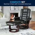thumbnail image 4 of Flash Furniture Bali Contemporary Multi-Position LeatherSoft Recliner Chair with Ottoman, Black, 4 of 16