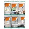 thumbnail image 5 of Orange Grey Ombre Tie Up Curtains for Windows 63 Inch Length Balloon Curtains Kitchen Adjustable Balloon Window Shade Modern Geometric Abstract Aesthetics Cream Tie Up Bathroom Curtain Window 52"x63", 5 of 6