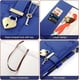 thumbnail image 2 of Diario para niñas con candado y llave, lindo diario con candado en forma de corazón para mujeres, cuaderno de cuero sintético vintage secreto recargable A5, regalo para niñas adolescentes - Azul, 2 of 5