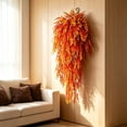 thumbnail image 6 of Artificial Fall Lavender Hanging Plants, 30 Inch, 1 Pcs Fake Fall Baskets, UV Resistant Plastic Greenery for Outdoor Home Room Front Porch Wedding Party Thanksgiving Day Indoor Decor (Orange), 6 of 7
