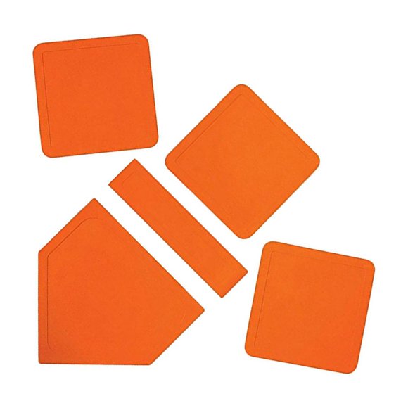 Maytalsory Baseball Softball 5 Pieces Base Set Rubber a game and Field Bases