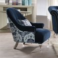 thumbnail image 2 of ACME Fauteuil d'Appoint en Velours Bleu, 2 of 3