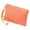 Orange, variant on Elegant Beach Vacation Wristlet Handbag for Women Woven Straw Small Envelope Bag Versatiles Zippered Purse