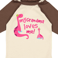thumbnail image 4 of Inktastic My Grandma Loves Me Girls Dinosaur Girls Long Sleeve Baby Bodysuit, 4 of 5
