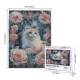 thumbnail image 4 of 500 PCS Cat In The Flower Mirror - 500 Piece Vibrant Jigsaw,Stress Relieving Pleasure,Enjoy The Puzzle Solving Process,Featuring Retro & Dreamy Illustrations Depicting Cats In Mirrors,Wooden Puzzle, 4 of 6