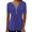 Blue, variant on Summer Tops for Women, Women's Fashion Casual Round Neck Pleated Solid Color Button Top Blouse Blue 3XL