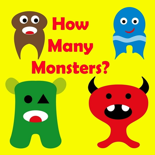 How Many? How Many Monsters? Picture Puzzle Book for Kids. Bright