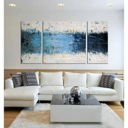 oliver james hand painted canvas art set 3 pieces walmart com
