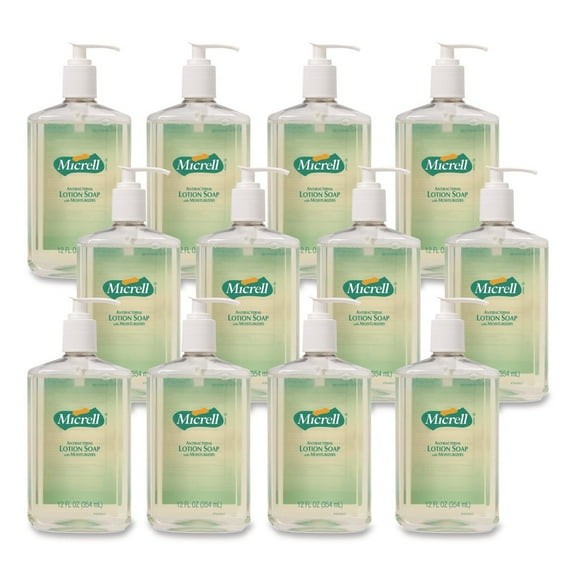 MICRELL 9759-12 12 oz. Pump Bottle Antibacterial Lotion Soap - Light Scent (12/Carton)