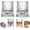SET B, variant on Spinning Crystal Whiskey Glasses Set of 2, 360 Rotating with LED-Lit Crystal Base, Heavy Base Old Fashioned Glass Tumbler for Bourbon & Scotch, Gift for Men, Dad, Husband (SET E)