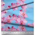thumbnail image 2 of Soimoi Cotton Poplin Fabric Bird & Orchids Flower Decor Fabric Printed Yard 56 Inch Wide, 2 of 3