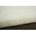 thumbnail image 5 of Nourison Diamond Trellis Shag Modern Solid Ivory Area Rug, 5 of 6