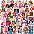 thumbnail image 2 of Paquete de pegatinas de vinilo con diseño de princesa de dibujos animados, 50 unidades, 2 of 2