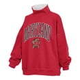 thumbnail image 2 of Women's Pressbox  Red Maryland Terrapins Oversized Mock Neck Sweatshirt, 2 of 3