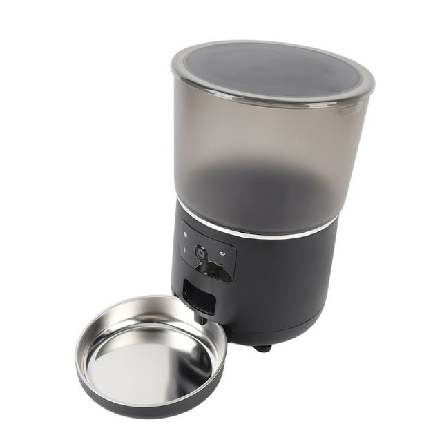 Distributeur Automatique de Nourriture pour Chats et Chiens, 4L Rechargeable par USB, Alerte Intelligente via Application