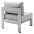 thumbnail image 5 of Modway Shore Sunbrella® Fabric Aluminum Outdoor Patio Armless Chair in Silver Gray, 5 of 5
