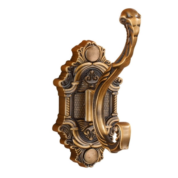EYNMVR Vintage Hook Ornate Wall Mounted Coat Rack Aluminum Alloy Antique Bronze Finish Heavy Duty Decorative Hooks for Hats