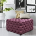 thumbnail image 6 of Homebeez Middle Century Upholstered Tufted Coffee Table with Padded Seat, Large Square Ottoman for Living Room Home Office, 6 of 8