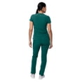 thumbnail image 2 of Adar Addition Go-Higher Scrub Set For Women - Notched V-Neck Scrub Top & Skinny Cargo Scrub Pants - A9600 - Dark Teal - 3X, 2 of 7