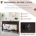 thumbnail image 4 of Harper & Bright Designs Vintage Console Table with Storage, Narrow Entryway Table with Drawers and Open Shelf, Espresso, 4 of 10