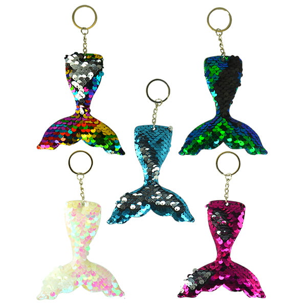 Bath & Body Works Glitter Mermaid Tail Keychain Charm Key Ring 