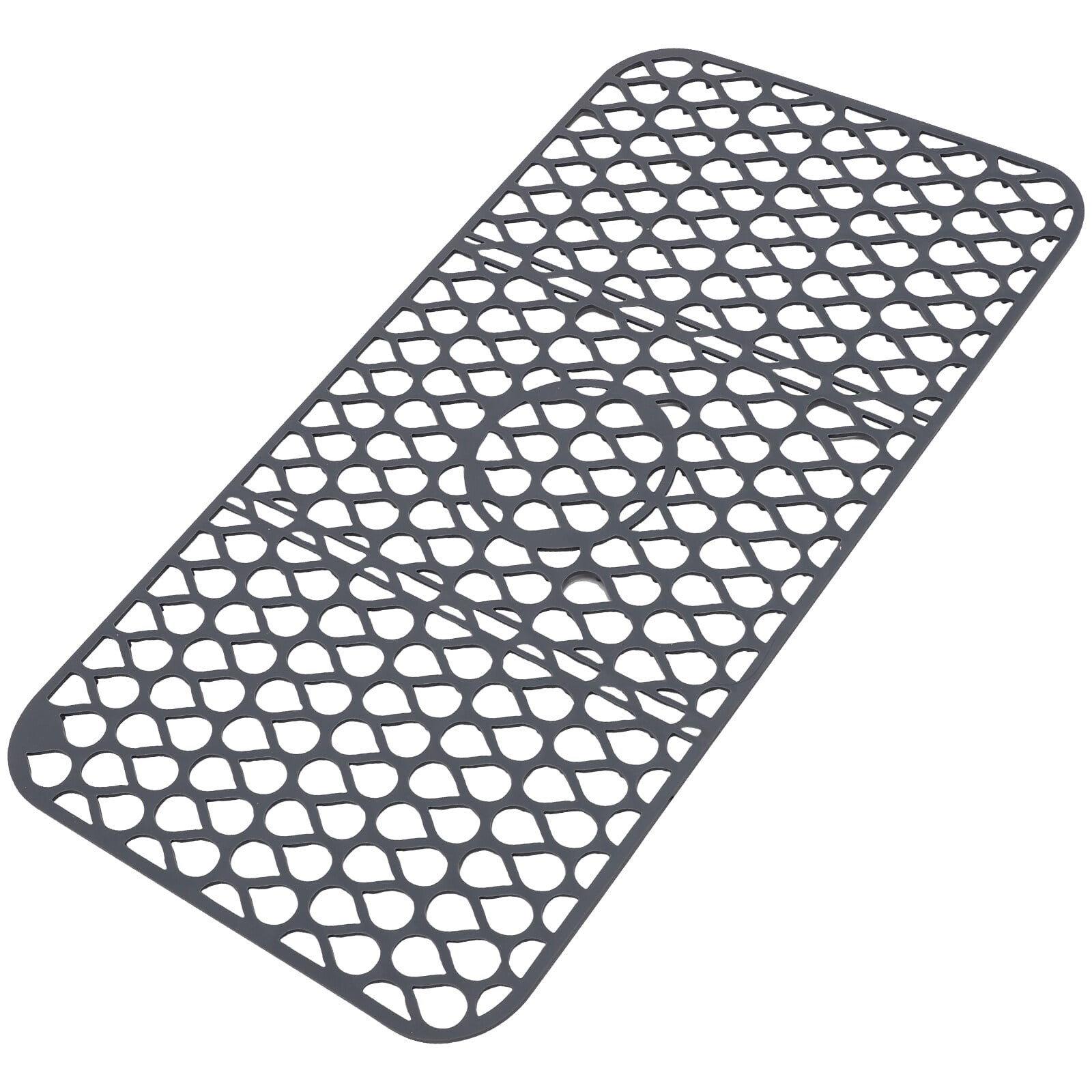 unbranded  Silicone Sink Mat Dish Drain Drying Pad Extra Large Black Light Grey