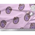 thumbnail image 2 of Soimoi Moss Georgette Fabric Paisley Block Fabric Prints by Yard 42 Inch Wide, 2 of 3