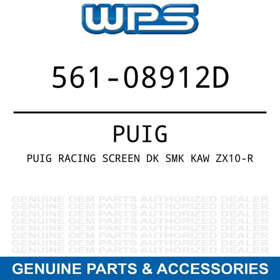 PUIG HI-TECH PARTS Race Windscreen - 14-1/4"Dark Smoke - ZX10R 8912F